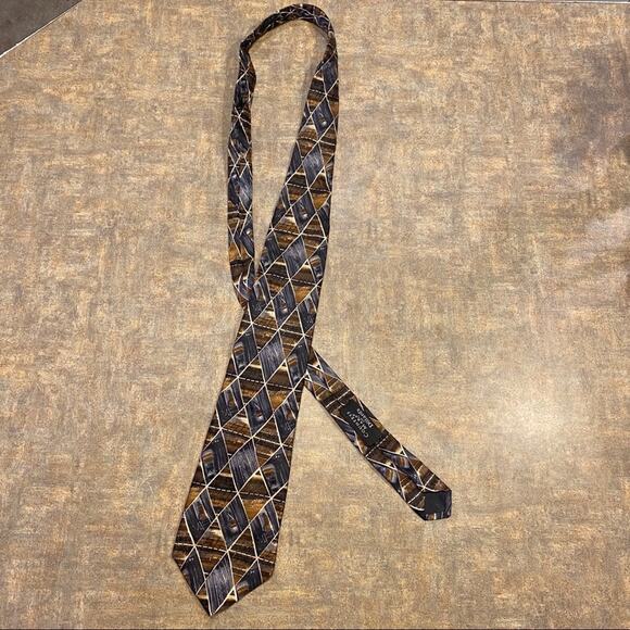 Countess Mara 100% Silk Tie Neutral Colors - Picture 1 of 3
